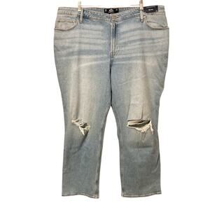 Hollister Women's Ultra High-Rise Ripped Dad Jeans Size 20 Short NWT